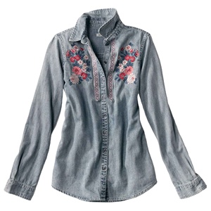 Top Selling Breathable Eco Friendly <b>Cheap</b> Priced Customized Design Women's Adult Size Rhinestone Denim Top For Women - Product Image 4