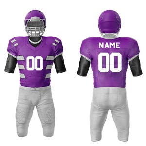 Ensemble d'uniformes de football américain avec numéro d'équipe et numéro Sublimation demi-manches Kit d'uniformes de football pour l'entraînement - Product Image 6