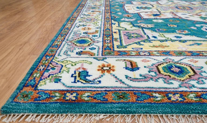 ชุดพรมขนสัตว์ถักนิตติ้งแบบโบราณขนาด8x14 9x12พรมทอหลากสีสำหรับห้องนั่งเล่นบ้านผ้าฝ้าย - Product Image 6