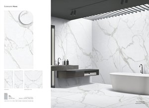 Azulejo sinterizado Porcelana 1600x3200mm 6mm 12mm 20mm Tamaño grande Cararra Porcelana Pulido Mármol esmaltado Look Losa Azulejo - Product Image 3