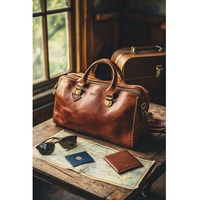 Sac de sport week-end et de voyage pour homme en cuir véritable durable avec logo personnalisé et fermeture éclair