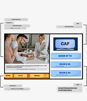 Système de gestion des files d'attente en bureau E.TURNIXBOX certifié CE, support multilingue, multimédia pour application de contrôle à distance, 12 mois