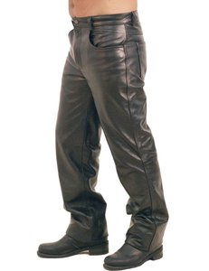 Wholesale 2025 <b>Men</b> <b>Black</b> Business Formal Leather <b>Pant</b> <b>Working</b> Wear Office <b>Mens</b> Leather <b>Pants</b> With Customized Logo - Product Image 6