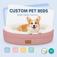 Lit pour animaux de compagnie orthopédique en mousse haute densité apaisante, style coussin, pour chiens et chats, idéal pour chiens âgés et soins vétérinaires – Vente directe usine