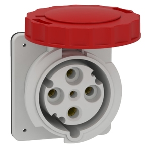 Per SCHNEIDER ELECTRIC 81682 Mureva PK Connettore Diritto 63A 3P+E 400V IP67 per Montaggio a Pannello Accessori - Product Image 1