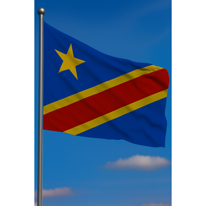 Custom 3x5ft Congo <b>Flag</b> with Digital Printing Aluminum or Fiberglass <b>Pole</b> Metal <b>Pole</b> Material - Product Image 3