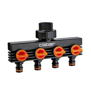 Conector de Grifo de Riego de 4 Vías de Ajuste Rápido Claber GARDENLIFE 8581 para Gestión de Agua en Jardines - Product Image 1