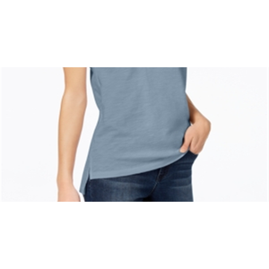 Top da donna Maison Jules X-Small Hi Lo a maniche corte con scollo rotondo in blu - Product Image 3