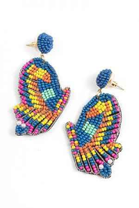 Pendientes de diseño de bordado de perlas multicolor para mujer, joyería religiosa de moda Popular para bolsos de mano promocionales - Product Image 2