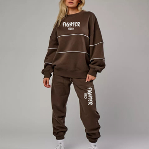 Conjunto de sudadera con cremallera, traje de jogging de algodón, las mujeres de moda usan un traje de algodón ligero, uso diario, ropa de gimnasio para mujeres. - Product Image 4
