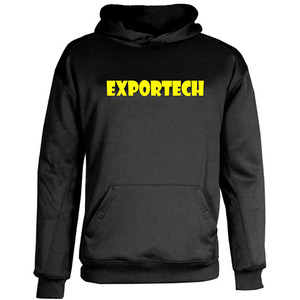 Sudadera con capucha de invierno negra para hombre de diseño personalizado 100% algodón polar patrón sólido sudadera con estilo bordado - Product Image 3