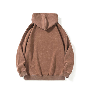Sudadera con capucha de lavado ácido para hombre de nuevo diseño con etiqueta privada personalizada/básico, ropa de calle de calidad premium mezclada de algodón, Sudadera con capucha de lavado ácido para hombre - Product Image 4