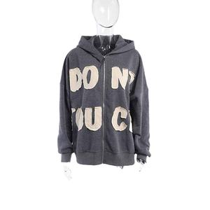 Sweats à capuche zippés avec logo personnalisé Broderie dégradée Manches complètes Hiver Motif uni 500GSM 100% Coton mélangé Design unisexe - Product Image 1