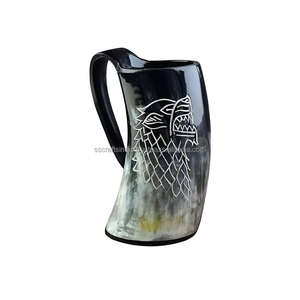 Premium Classic <b>Wine</b> Buffalo Horn Mug Viking Horn Tankard High Quality Handicraft Direct from Factory Made in India - Product Image 1