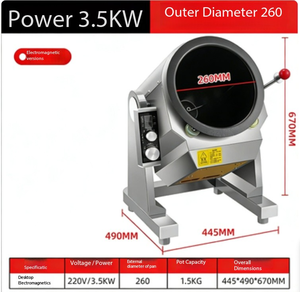 <span class=keywords><strong>Robot</strong></span> de cuisine <span class=keywords><strong>professionnel</strong></span> automatique pour la préparation de riz frit, <span class=keywords><strong>cuiseur</strong></span> à riz frit domestique, wok rotatif haute puissance, machine de cuisson - Product Image 3