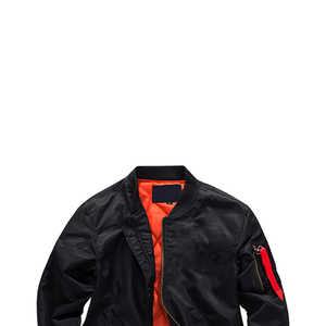 Direct Manufacturer's Lightweight Reversible Rib Knit Windproof Breathable Slim Fit <b>Varsity</b> <b>Bomber</b> <b>Jacket</b> <b>Men</b> Streetwear Pocket - Product Image 4