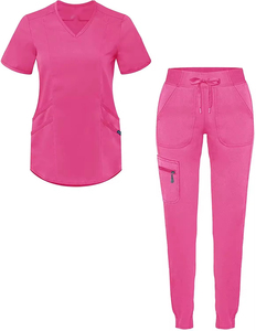 Uniformes de hospital, uniformes médicos, conjunto de enfermería, manga corta, nuevo color, traje de fregado, conjunto elástico para mujer, según demanda personalizada - Product Image 3