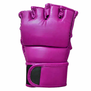 Guantes de Boxeo y MMA de Longitud Completa de Amazing Industries, de Cuero, Secado Rápido, Cómodos, Protección para las Manos, Diseño Moderno en Rojo y Morado en Contraste - Product Image 6