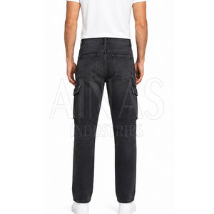Pantalones Cargo de Algodón 100% para Hombre, Cintura Media, Ligeros, Lavados, Corte Relajado, Múltiples Bolsillos, Ropa Casual para Exteriores y Uso Diario - Product Image 5