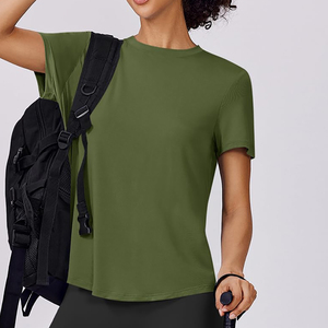 Nouvellement arrivé élégant produit personnalisé vêtements de sport et respirant Ultra doux au toucher meilleur T-shirt en tissu polyester pour femmes - Product Image 5