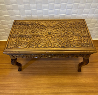 Table basse en bois faite main classique Offre Spéciale avec la main découpant dans la forme rectangulaire pour l'usage à la maison d'hôtel