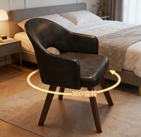 Chaise de coiffeuse pivotante la mieux notée, confortable, en tissu, avec coussin en éponge hautement élastique, chaise d'appoint pour chambre à coucher