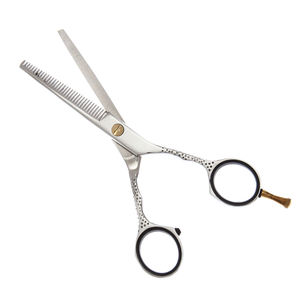 Ciseaux amincissants professionnels de 6 "avec repose-doigts ciseaux amincissants en acier inoxydable avec repose-doigts en or - Product Image 1