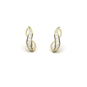 Ishi Diamonds' Enchanting 18k Gold Lab-Grown Diamond <b>Cuff</b> <b>Earrings</b> Fine Jewelry - Product Image 2