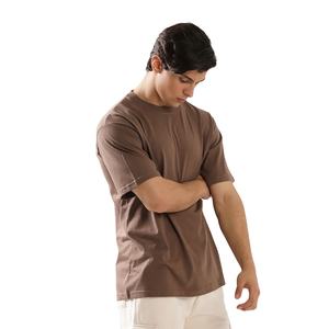 Camisetas hechas en Pakistán de gran tamaño logotipo de marca personalizado peso pesado 250 GSM algodón cuello redondo hombro caído camisetas - Product Image 1