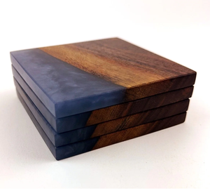 Classic Epoxy Resin & Wood Coaster Cup <b>Tabletop</b> Decorative Artwork Bar Kitchen Home Decorative Item Best Price - Product Image 6