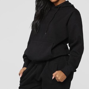 Nouveauté Ensemble de survêtement pour femmes d'hiver en coton respirant avec logo personnalisé - Product Image 3