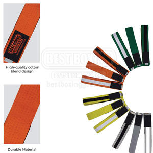 Cinturones Bjj profesionales Tasa de fábrica Venta caliente de verano 2025 Nuevo diseño Cinturones Bjj para desgaste marcial - Product Image 3