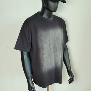 เสื้อยืดคัสตอม 180gsm 200gsm แบบยูนิเซ็กซ์ ขายส่ง เสื้อยืดโอเวอร์ไซส์ ผ้าหนา ล้างสีแบบแอซิดวอช ซันเฟดวอช สไตล์วินเทจ - Product Image 2