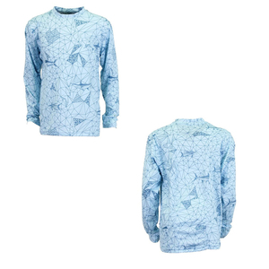 Jersey de Pesca Unisex de Manga Larga con Diseño Geométrico Personalizado de Alto Rendimiento, 100% Poliéster, de Secado Rápido y Transpirable - Product Image 3