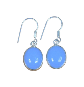 Classical <b>Earrings</b> Jewelry For Women Silver Boho Style Jewelry 925 Sterling Silver Chalcedony Gemstone <b>Handmade</b> <b>Earrings</b> Gift - Product Image 1