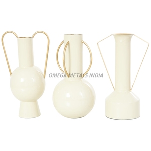 Vases en métal de luxe de couleur marron rustique en forme de lanterne unique avec un design en fil de fer pour une décoration intérieure et un style charmants - Product Image 5
