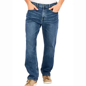 Vendita calda 100% cotone uomo bottone più vicino dritto leggero blu regolare/Slim Fit Denim Jeans Pant dal Bangladesh
