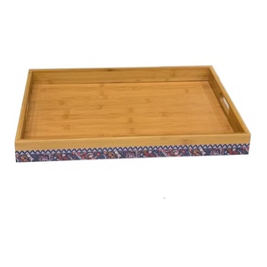 Plateau de service en bois fabriqué à la main pour hôtel Restaurants restauration utilisation de service plateau de service vente chaude fête de mariage table - Product Image 1