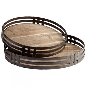 Bandejas de servicio clásicas, Juego de 2 utensilios de cocina para el hogar, Hotel, restaurante, bandeja para servir té y café, suministros de Hotel de forma redonda - Product Image 3