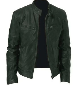 Giacca da moto in 2025 <span class=keywords><strong>pelle</strong></span> giacca da <span class=keywords><strong>uomo</strong></span> con collo alto Casual e sottile giacca corta giacca da <span class=keywords><strong>uomo</strong></span> autunno inverno giacca di <span class=keywords><strong>pelle</strong></span> antivento - Product Image 2