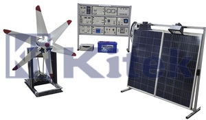 Système d'entraînement solaire et éolien hybride 24V KiteK de haute qualité On + Off + Hybrid Solar & Wind pour la formation en laboratoire éducatif - Product Image 2