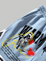 Shorts pour hommes élégants avec logo personnalisé, streetwear tendance, coupe décontractée, séchage rapide pour les activités quotidiennes estivales