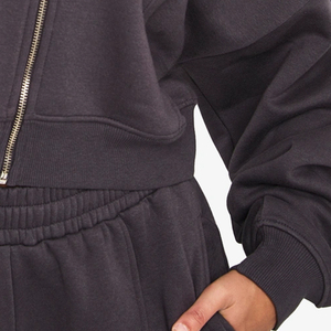 Sweat à capuche en polaire uni pour femme, coupe décontractée confortable, manches longues / Design tendance à prix avantageux pour les commandes en gros - Product Image 4