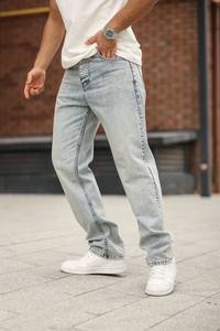 Jean slim extensible pour homme avec logo personnalisé, taille mi-haute, vintage, délavé, patchwork, haute qualité, pour toutes les saisons - Product Image 4
