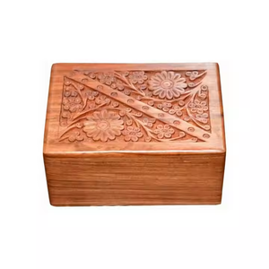 Urnas de corazón de madera altamente duraderas, urnas de cremación de madera con texto personalizado para mascotas, urnas con forma de corazón de palisandro para mascotas, precio asequible - Product Image 4