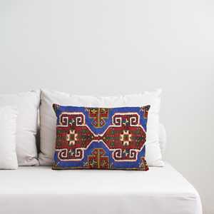 Vintage Kilim Printed Pillow: Turkish Home Decor Handmade <b>Cushion</b>,Only <b>Cover</b> - Product Image 5