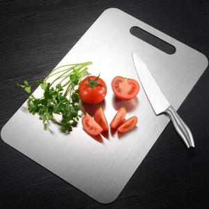 Tabla de Cortar de Cocina de Acero Inoxidable, Tabla de Picar Profesional de Metal para Chefs, Superficie de Preparación de Alimentos Resistente, Higiénica y Resistente al Óxido - Product Image 1