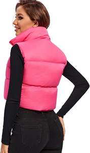 <b>Men's</b> 2025 Winter Crop Puffer <b>Gilet</b> <b>Lightweight</b> Zip Turtleneck Collar Breathable Waterproof Windproof Solid Cotton-Filled Vest - Product Image 3