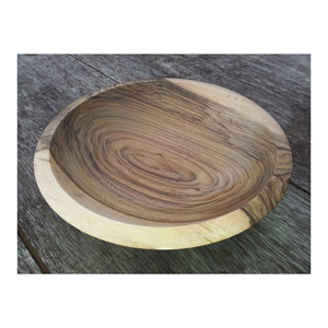 Vente en gros assiette de service en bois ronde avec bordure pour les fêtes de mariage cuisine et plateau de table assiette à vaisselle de haute qualité - Product Image 5