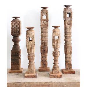 Support de bougie en bois écologique classique pour salon, chambre à coucher, salle à manger, décoration de Noël - Approvisionnement mondial - Product Image 2